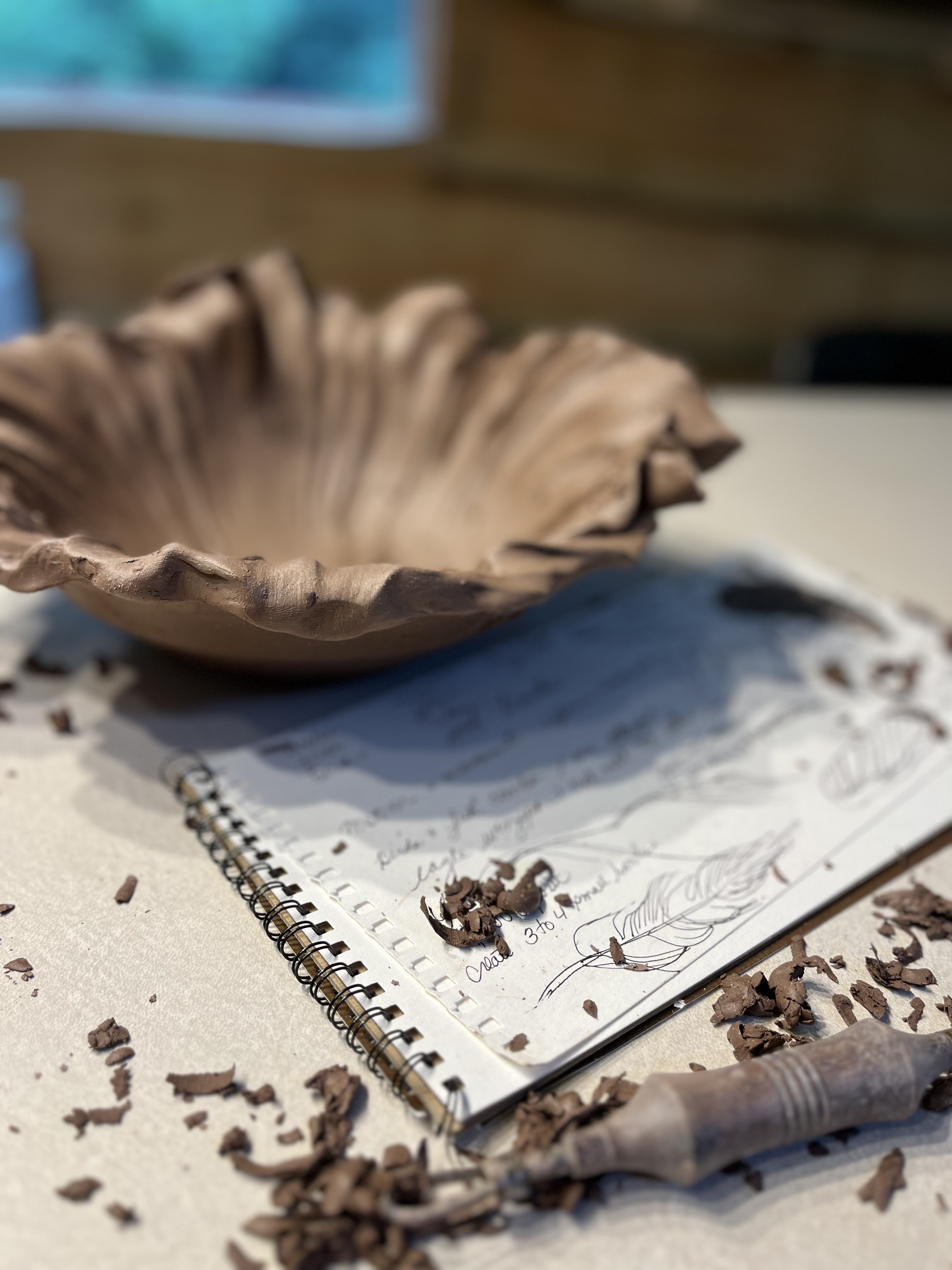 Creative process for clay sink